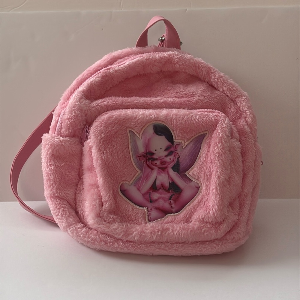 Melanie Martinez Portals Pink Fuzzy Fairy Image Mini Backpack - Hot Topic